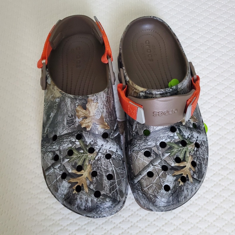 NEW Crocs Realtree Edge All Terrain Classic Clog Walnut Camo Adult Men's Size 11